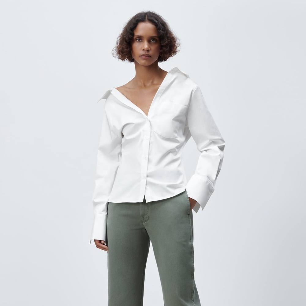 Zara poplin cinched top